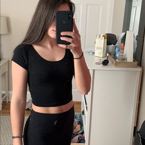 Plain Black Crop Top